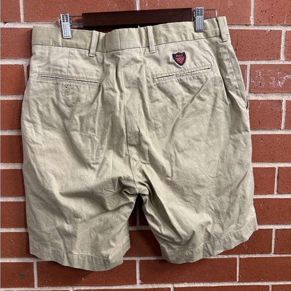 Polo Golf Ralph Lauren Khaki Stretch Twill Shorts Classic Fit | Shield Logo - Picture 2 of 5